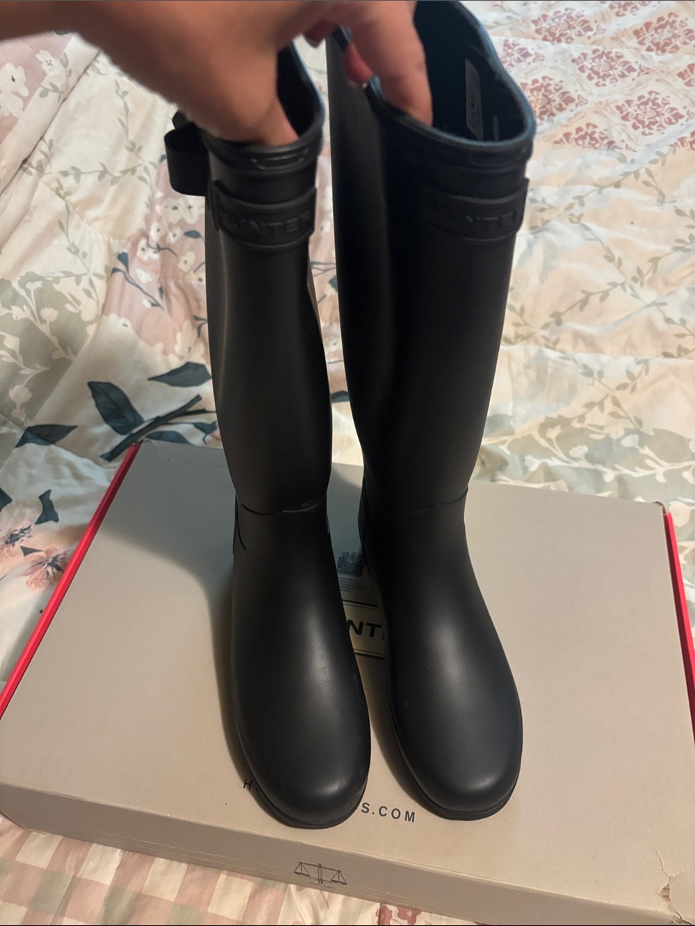 Hunter Tall Original Refined Boots Matte- used once